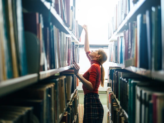 a student with books