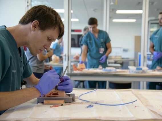 Trainees in the ASTEC simulation lab