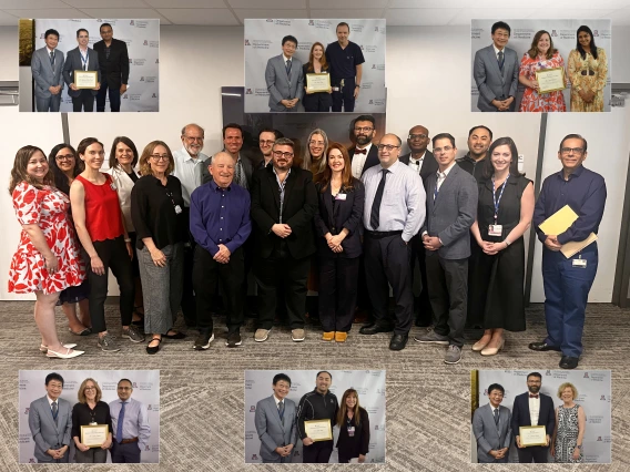 [Collage of images from the 2025 Department of Medicine Faculty Awards ceremony hosted June 4, 2025, in the COM-T Social Hall]