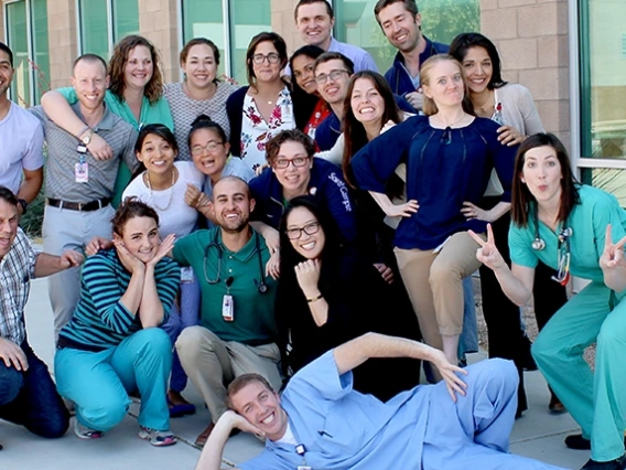 residents posing for a goofy photo