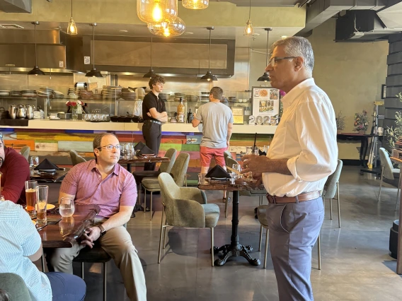 [A toast to Dr. Christian Bime, from Dr. Sairam Parthasarathy.]