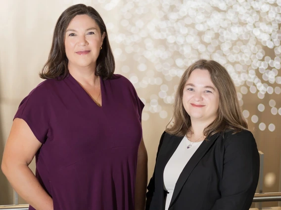 [Jennifer Bea, PhD, a member of the U of A Cancer Center and associate professor in the Department of Medicine’s Division of Hematology & Oncology as well as the Mel & Enid Zuckerman College of Public Health, with doctoral student Shelby G. Ziller, one of Bea’s mentees and the paper’s first author.]