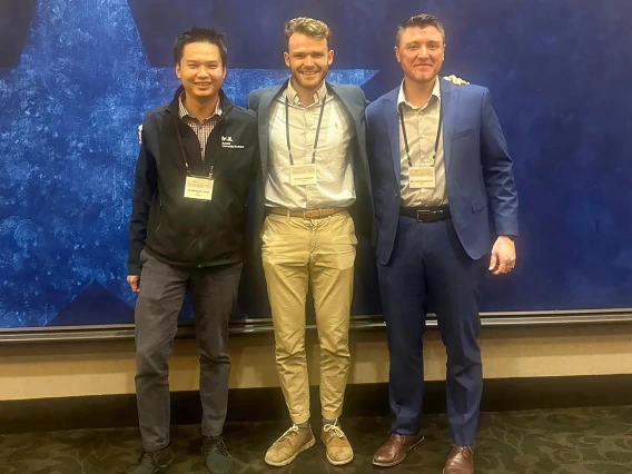 [Internal Medicine Resident Doctor’s Dilemma Team (3rd place): Hoang Nhat “Nelson” Pham, MD, Nathan “Nate” Walton, MD, and William “Will” Waidelich, MD, which came in third in the competition.]