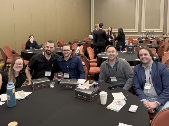 [Kendal Flegenheimer, MD, Inpatient Medicine assistant professor and vice chair (with the Division of Nephrology’s Sangeetha Murugapandian, MD) of the Doctor’s Dilemma subcommittee; Ian Coe, MD, Inpatient Medicine assistant professor; Dr. Witten; Dr. Wong; Kristopher Abbate, MD, Division of General Internal Medicine, Geriatrics & Palliative Medicine assistant professor.]