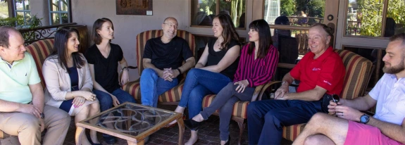 faculty members on retreat