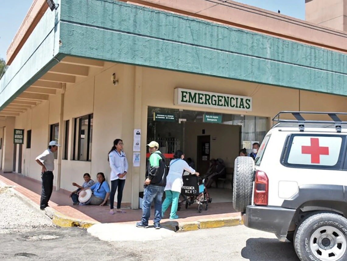 The Emergency Department entrance at the Hospital Clínico Viedma in Cochabamba, Bolivia.
