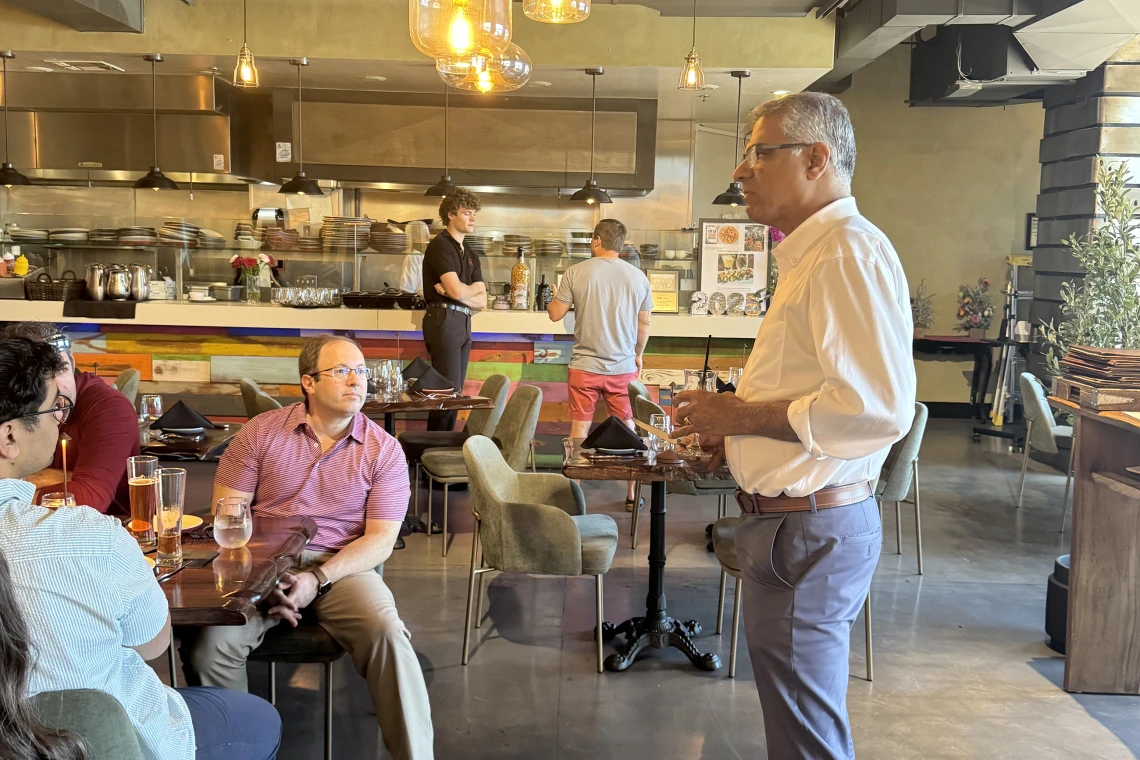 [A toast to Dr. Christian Bime, from Dr. Sairam Parthasarathy.]