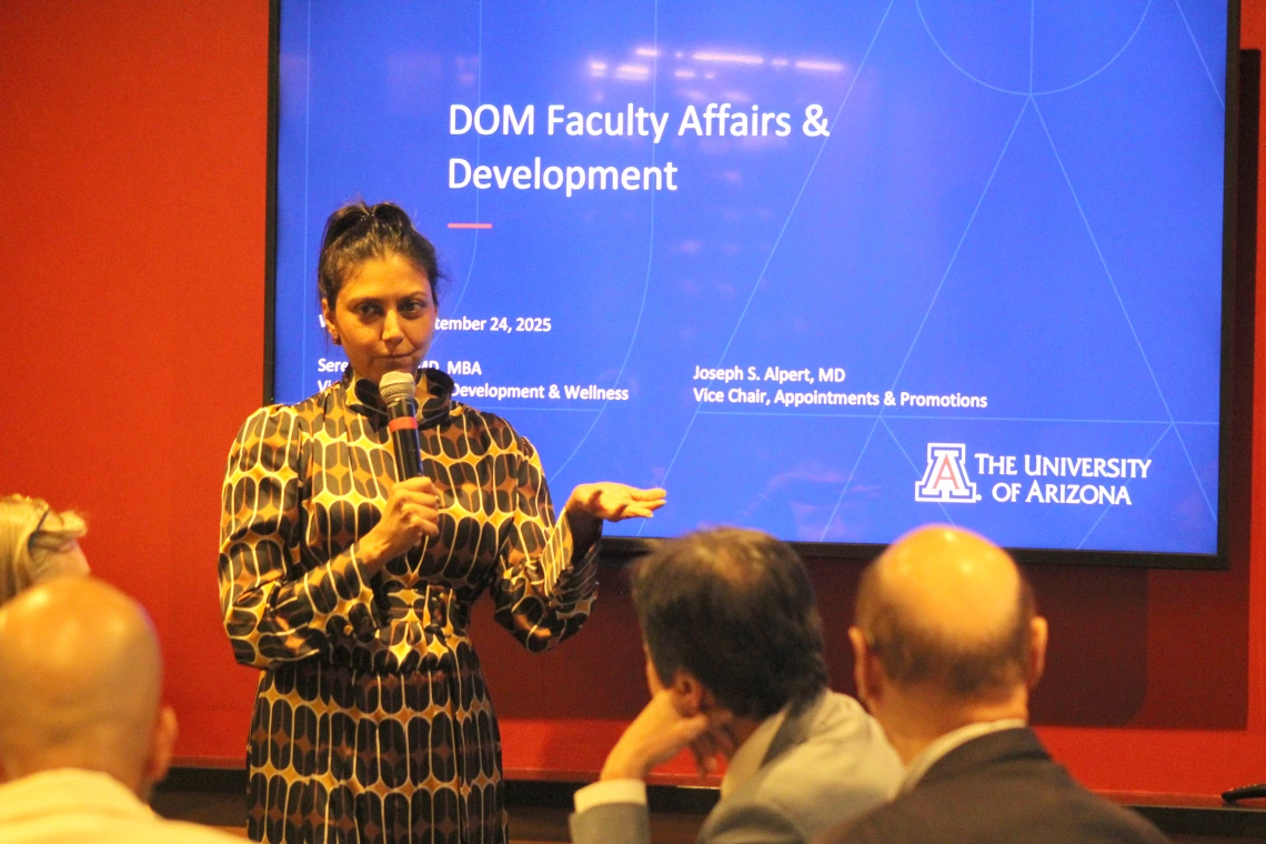[DOM vice chair Serena Scott, MD, MBA, talks about faculty affairs and development programs in the department and efforts to build an esprit de corps among faculty members.]