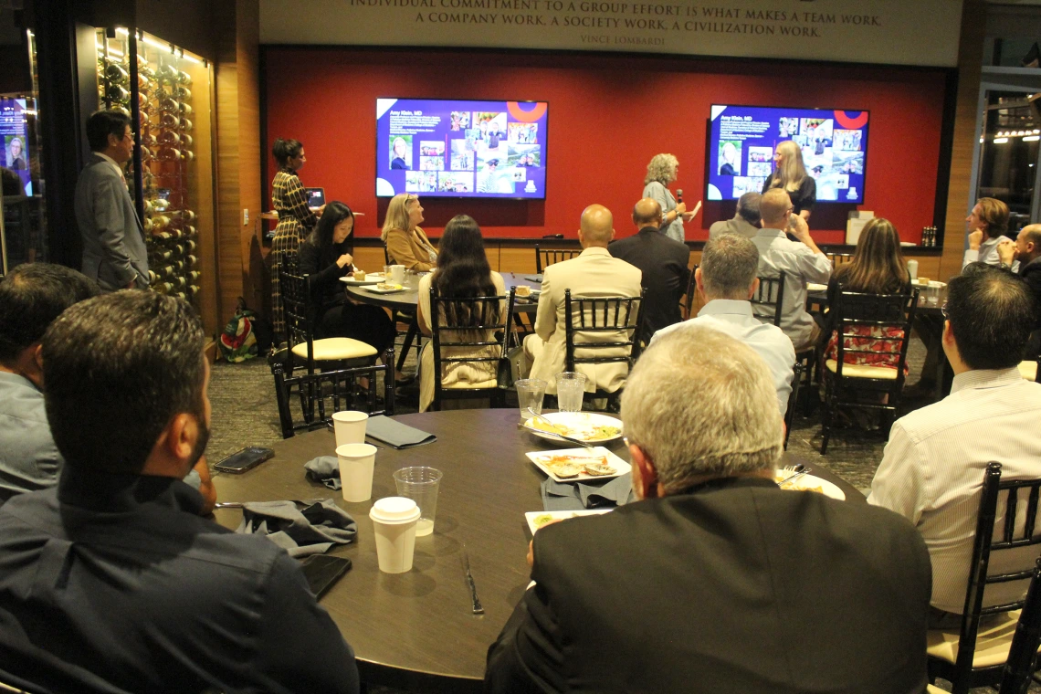 [As medical director and fellowship director for palliative medicine, Amy Klein, MD, has transformed how the service is run at Banner – University Medicine Tucson as well as the college, much to the happiness of Mindy Fain, MD, chief of the Division of General Internal Medicine, Geriatrics & Palliative Medicine.]