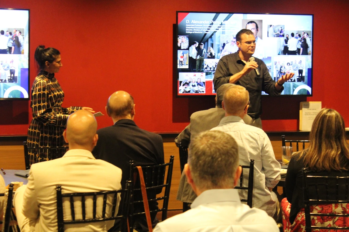 [As co-associate clinical chief of the Division of Infectious Diseases and director of Outpatient Parenteral Antimicrobial Therapy (OPAT) program, Alex Perry, MD, MPH, expounds on the joy he’s gotten as a physician here. ]