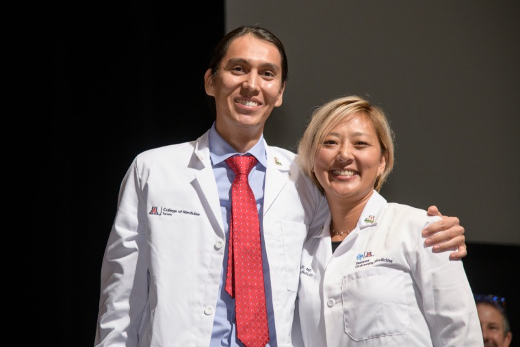 Justin Kaye, PSM, MS, and Allie Min, MD