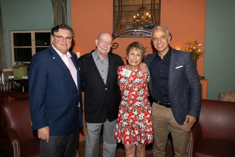 From left: Michael Abecassis, dean of the U of A College of Medicine – Tucson, with Tom Rogers, Ginny L. Clements and Hesham Sadek.