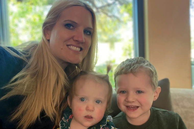 Jennifer Plitt, MD, and her two children. Jennifer Plitt, MD, and her two children.
