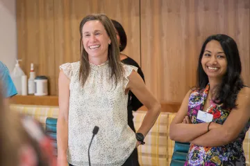 Stephanie Worrell, MD, FACS (left), and Sujata Saha, MD (right)