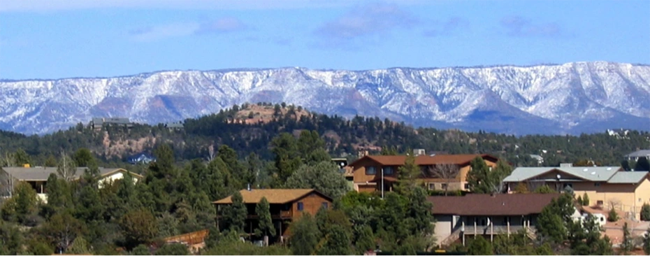 view of mountain town