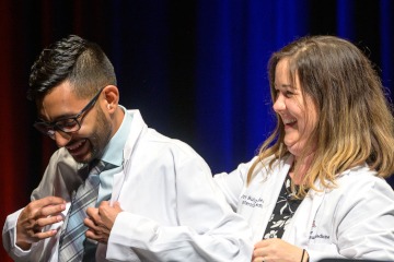 Eddie Vargas and Joy Bulger-Beck, MD, clinical assistant professor in the College of Medicine – Tucson.