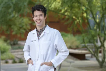 Greg Branigan wants to combine research and patient care to advance brain science and develop new treatments for Alzheimer's disease. Greg Branigan, MD/PhD student, College of Medicine – Tucson