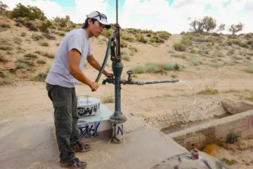 Jonathan Credo, PhD, in the field