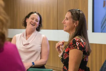 Helene Felman, MD, chief of the Division of General Pediatrics, and Allison Huff, DHEd, assistant professor of family and community medicine