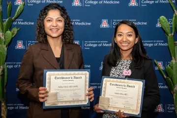 Dr. Salma Patel (left) and Dr. Sujata Saha (right)