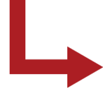 red angled arrow